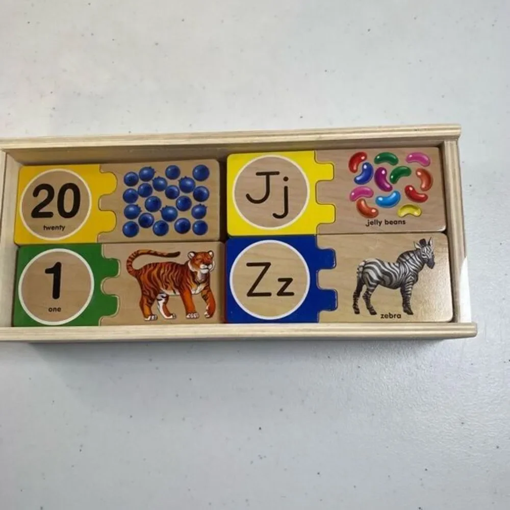 EUC Melissa & Doug Self Correcting Educational Wooden Animal and Number Puzzle